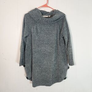 Soft Surroundings Pale Green Chenille Funnel Neck Pullover Sweater Size Small